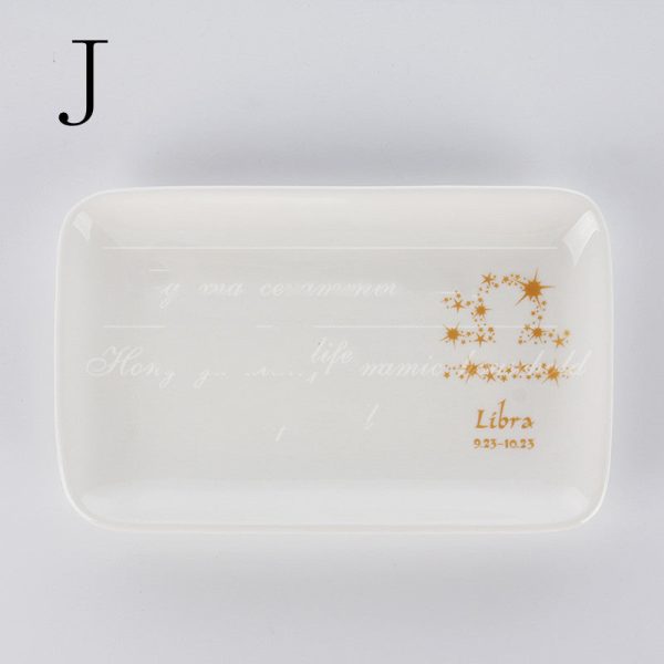 Creative Breakfast Plate Couple Ceramic Plate Cake Dessert Plate Household Dish Plate Online Sale