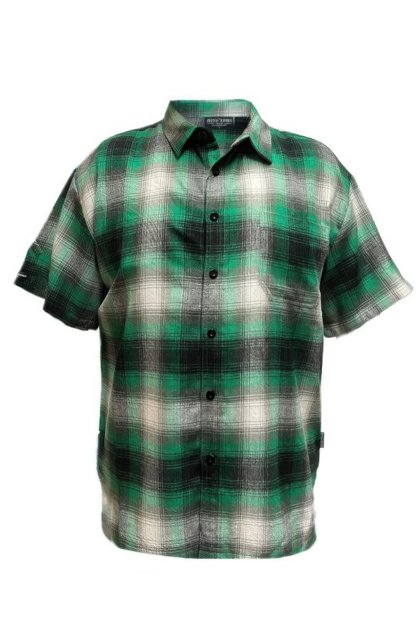 Mens Plaid Short Sleeve Flannel Online Sale