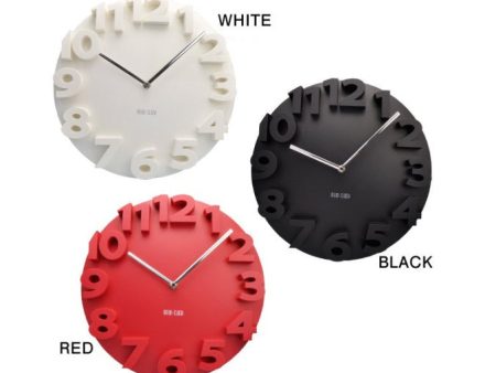 3D digital mute wall clock on Sale