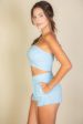 Simple Solid Color Tube Top And Shorts Two Piece Set Online Hot Sale