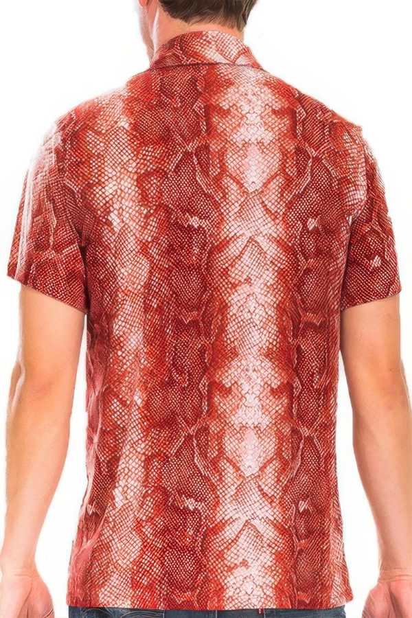 Red Snake Button Down Shirt Supply