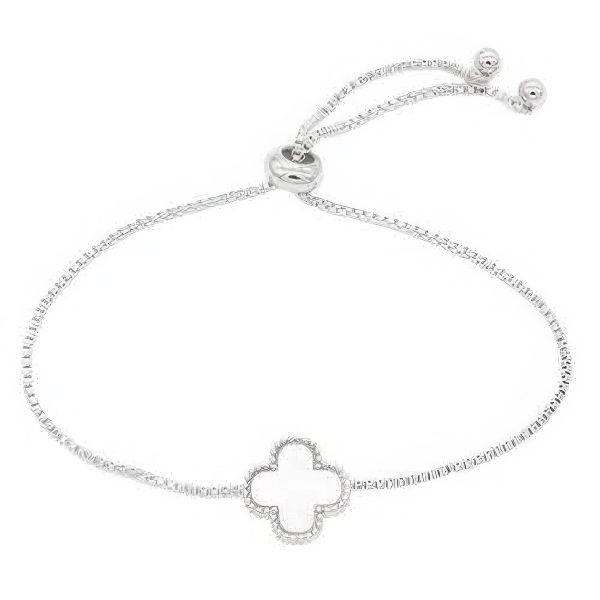 Metal Clover Charm Adjustable Bracelet Hot on Sale