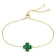 Metal Clover Charm Adjustable Bracelet Hot on Sale