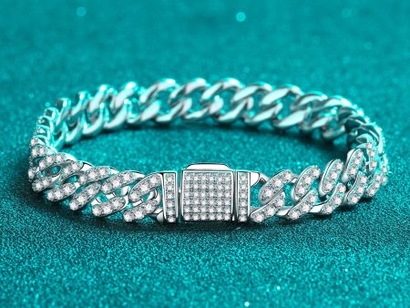 4.63 Carat Moissanite 925 Sterling Silver Bracelet on Sale