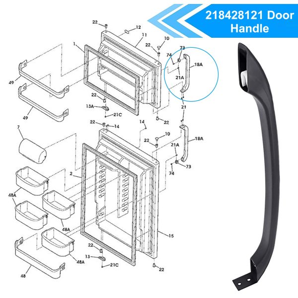 218428121 Refrigerator Door Handle on Sale