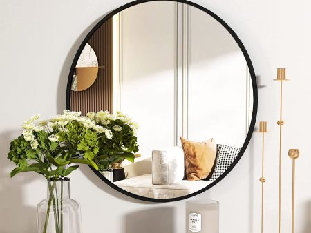 Round Bathroom Wall Mirror 20  Black Circle Vanity Mirror Sale