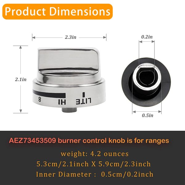 AEZ73453509 Range Gas Burner Control Knob Fashion