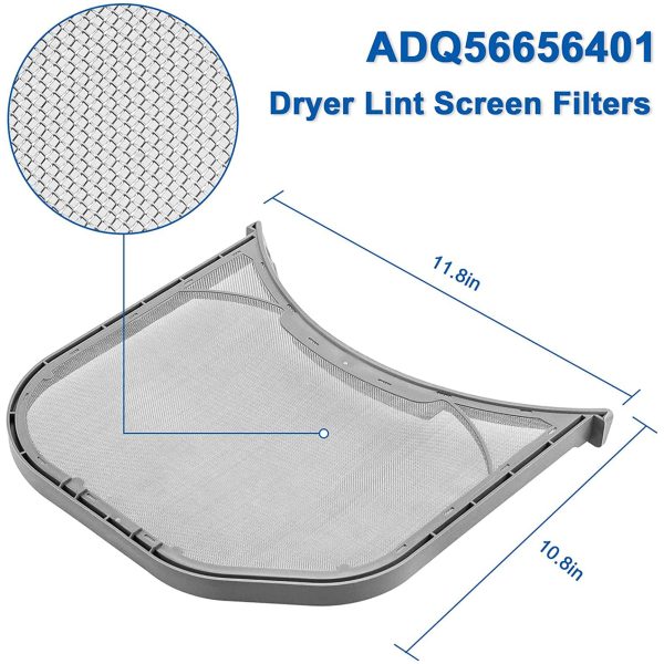 MCK49049101 Dryer Lint Trap Filter Screen Cover Housing and ADQ56656401 Dryer Lint Filters Supply