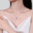 1.26 Carat Moissanite 925 Sterling Silver Geometric Shape Pendant Necklace Discount