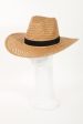 Fame Basket Weave Straw Sun Hat Hot on Sale